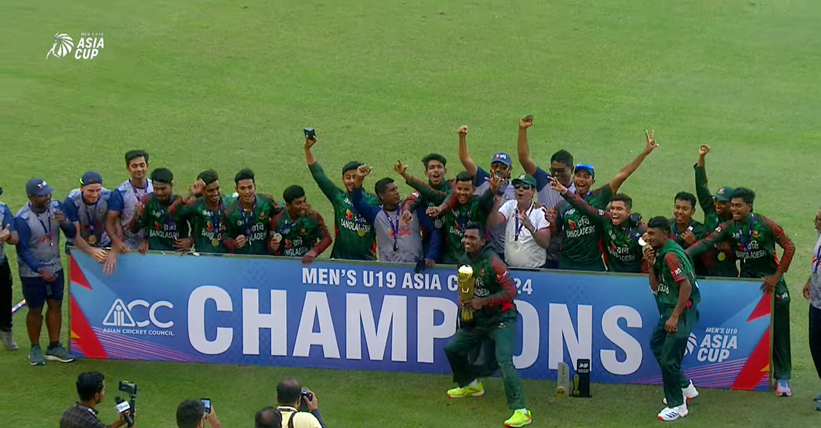 Youth Asia Cup Cricket : Bangladesh wins second consecutive title over India