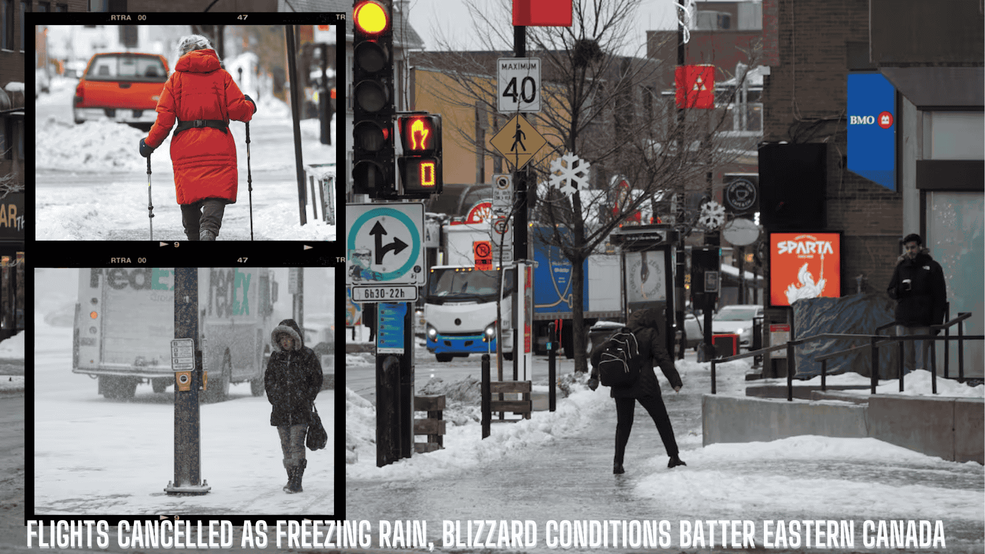 Flights Cancelled as Freezing Rain, Flights Cancelled Batter Eastern Canada